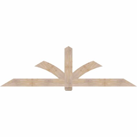 Ekena Millwork Redmond Smooth Timber Gable Bracket, Douglas Fir, 96"W x 28"H x 1 1/2"D x 5 1/2"F, 7/12 Pitch GBW096X28X0206RED00SDF